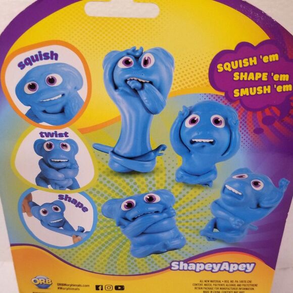 New ORB Odditeez Morphimals Blue SHAPEYAPEY Monkey Sealed Sensory Toy (Autism) - Picture 2 of 2